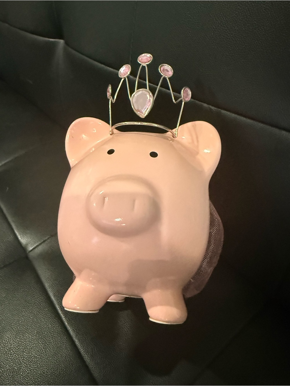 Pink Ceramic Piggy Bank with Decorative Tiara - Home Accents 2010 target
